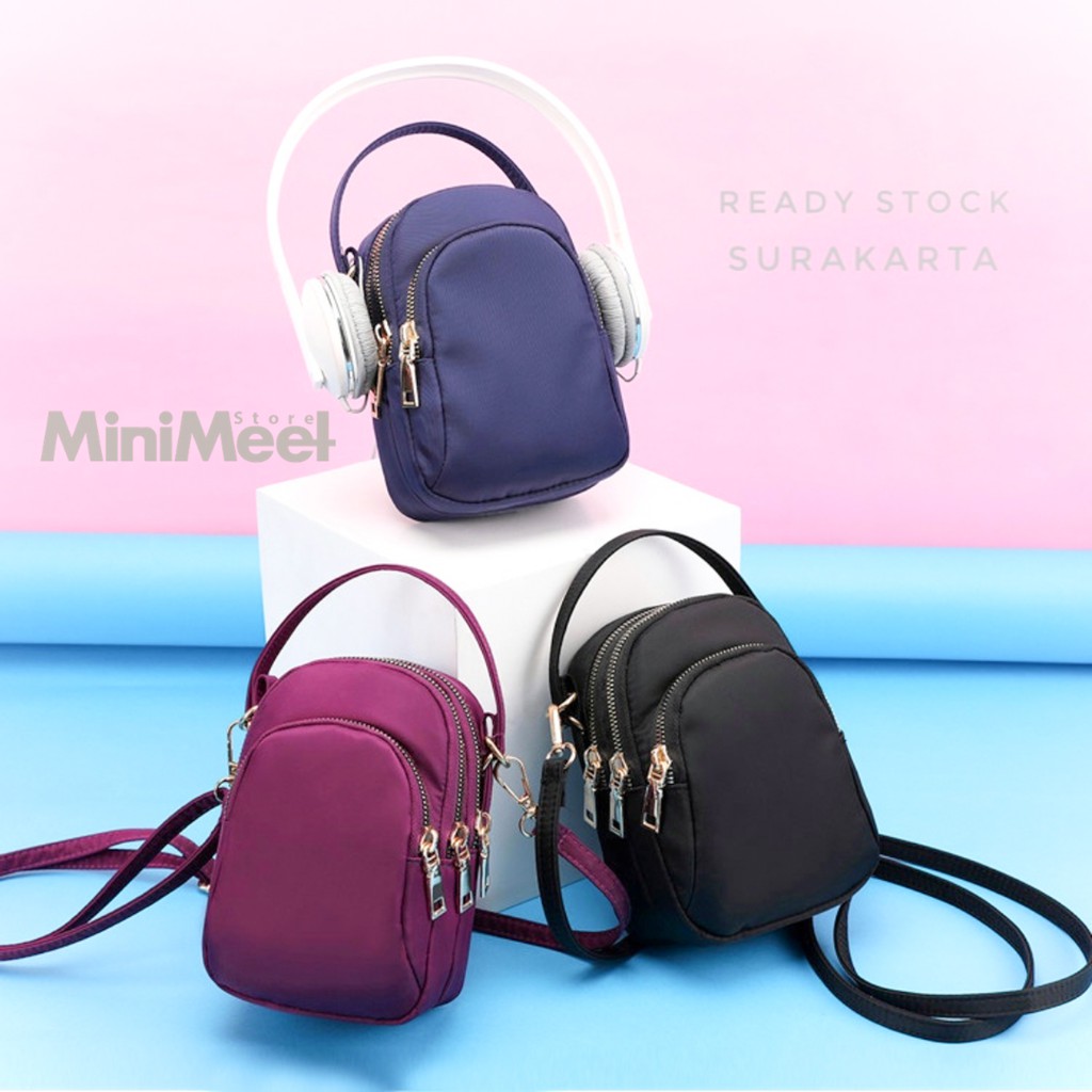 Tas Selempang CHIBAO Import Wanita Mini CB8182 Tempat HP simple polos lubang earphone