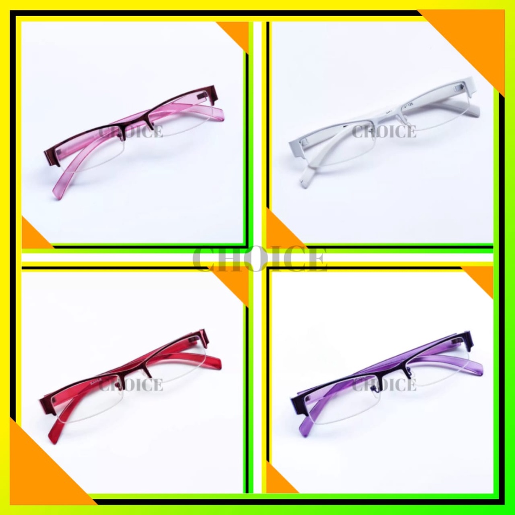 Terbaru, Kacamata Frame Gantung Korea Style, Sunglasses, Unusex, Vintage Wanita Pria