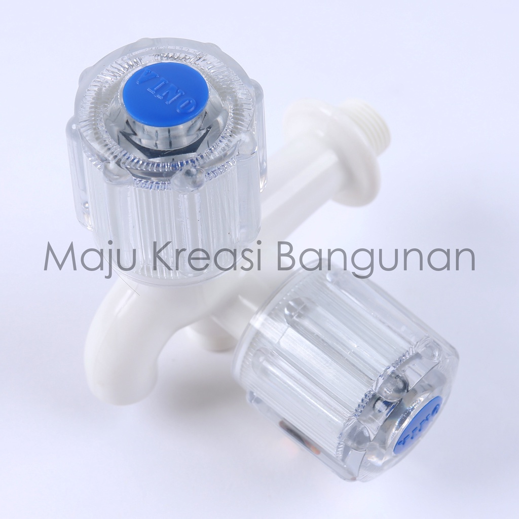 Kran Cabang Crystal Plastik Keran Shower PVC ABS Kristal Merk VINO