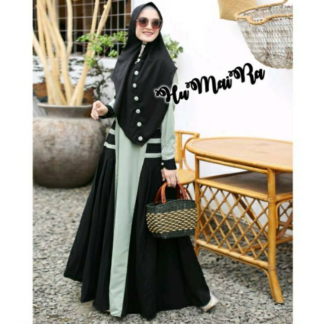 Ready kode A JAMEELAH syari by Humaira / gamis ori / gamis set