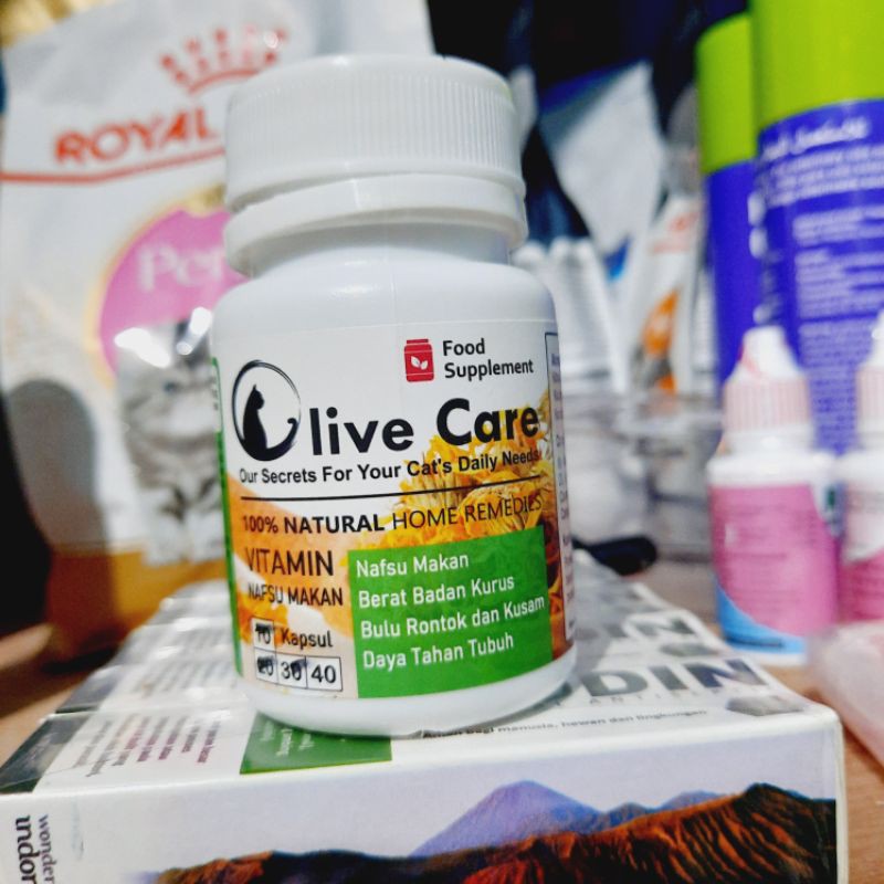 Ecer Olive care Vitamin NAFSU MAKAN, Berat Badan Kurus, Bulu Rontok/Kusam ecer 1capsul