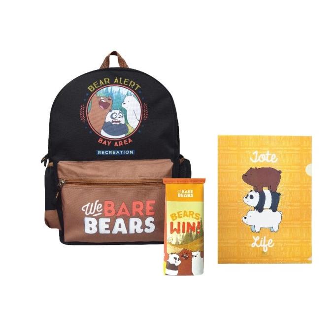 

Bisa Bayar Ditempat We Bare Bears Paket 3In1 Large Backpack + Pencil Case + File Holder Ekslusif