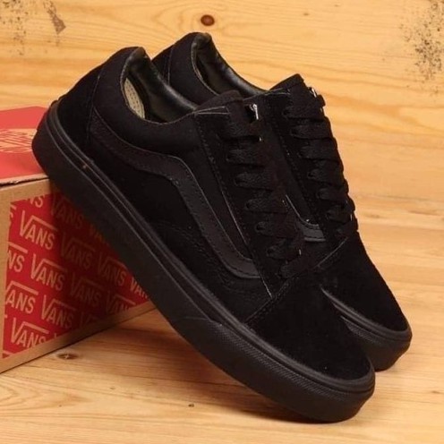 PROMO SEPATU VANS OLDSKOOL 36_43 PREMIUM SNEAKERS OLDSCHOOL PRIA WANITA SEPATU FUUL BLACK HITAM POLOS