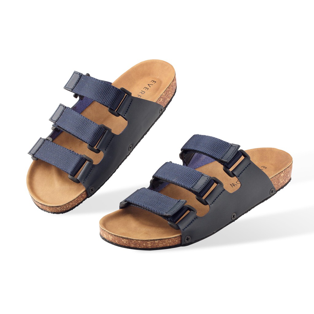 ☀ EVERFLOW ☀ Sandal Slide Big Size Navy Phantom - Sandal Pria Selop Tali Webing  Termurah.