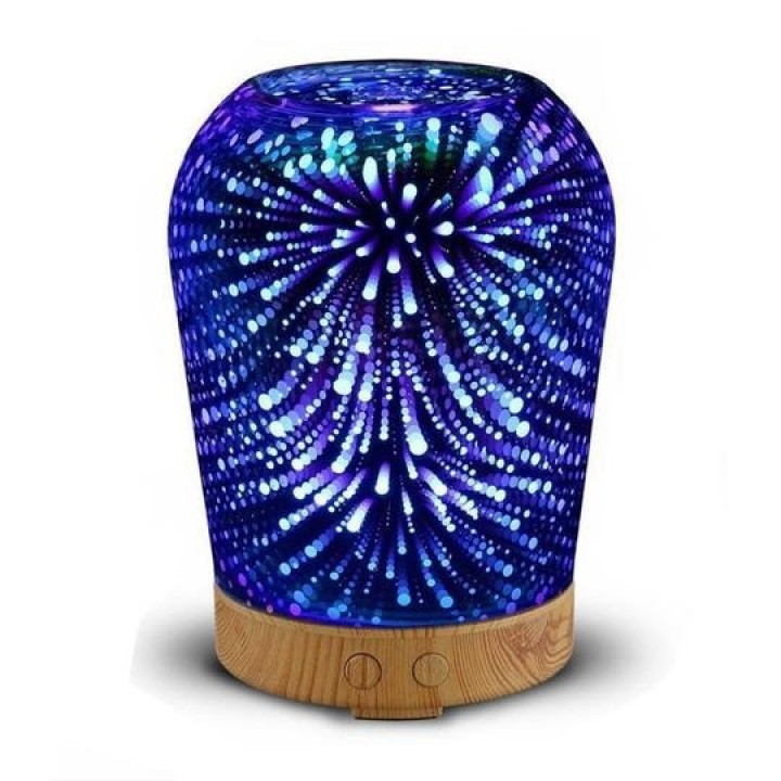 Humidifier 3D-01 Glass Fireworks Diffuser Ultrasonic LED Night 100ML