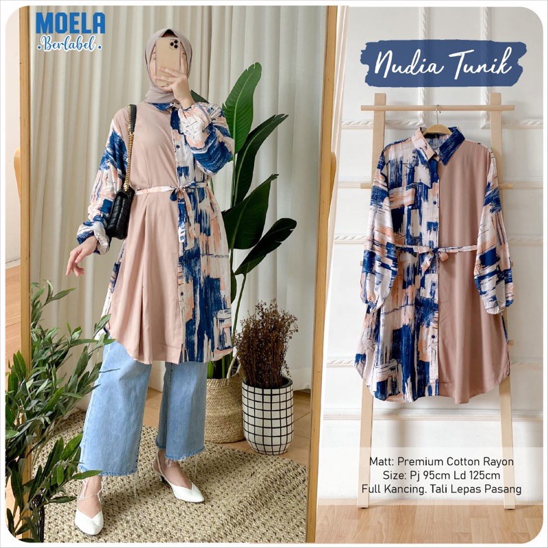 NUDIA TUNIK COTTON RAYON PREMIUM by moela