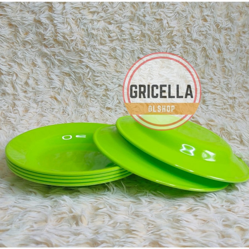 6 PCS PIRING MAKAN MELAMIN ASLI SINGA SINGI ORI BAHAN MELAMIN ASLI 9 INCH TERLARIS-5