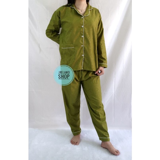 PIYAMA DEWASA BTS / BT21 HP/CP/PP-PP EMBOS OLIVE GREEN