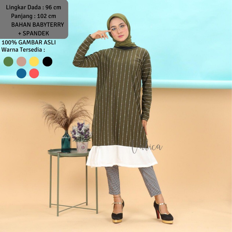 (COD) Daily Things Tunik Salur Rumbai Vania Fit XL LD 96cm