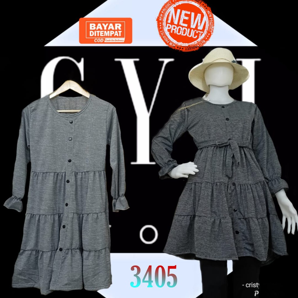 DRESS BAHAN SPANDEK / COD / FASHION MUSLIM / BESTSELLER / 3405A