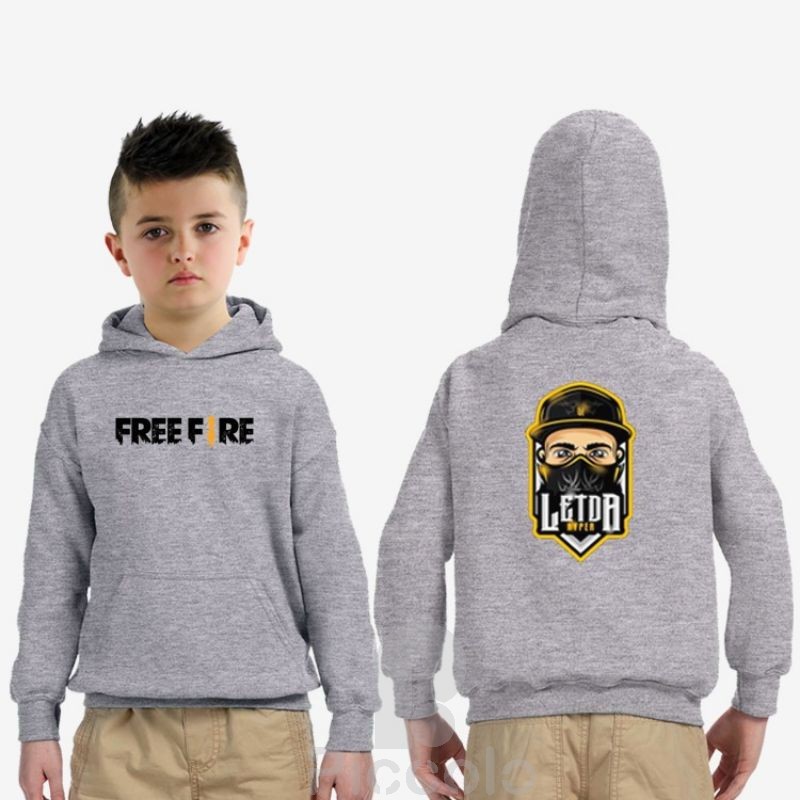 JAKET HOODIE ANAK LAKI-LAKI FREEFIRE LETDA HYPER BAHAN PREMIUM