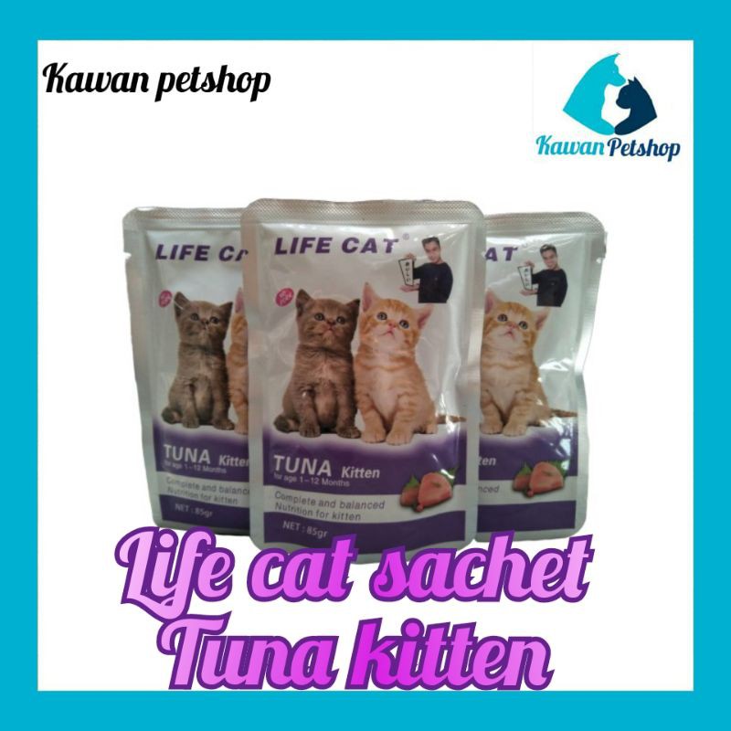 life cat sachet tuna kitten 85 gram- wed food Life cat sachet kitten