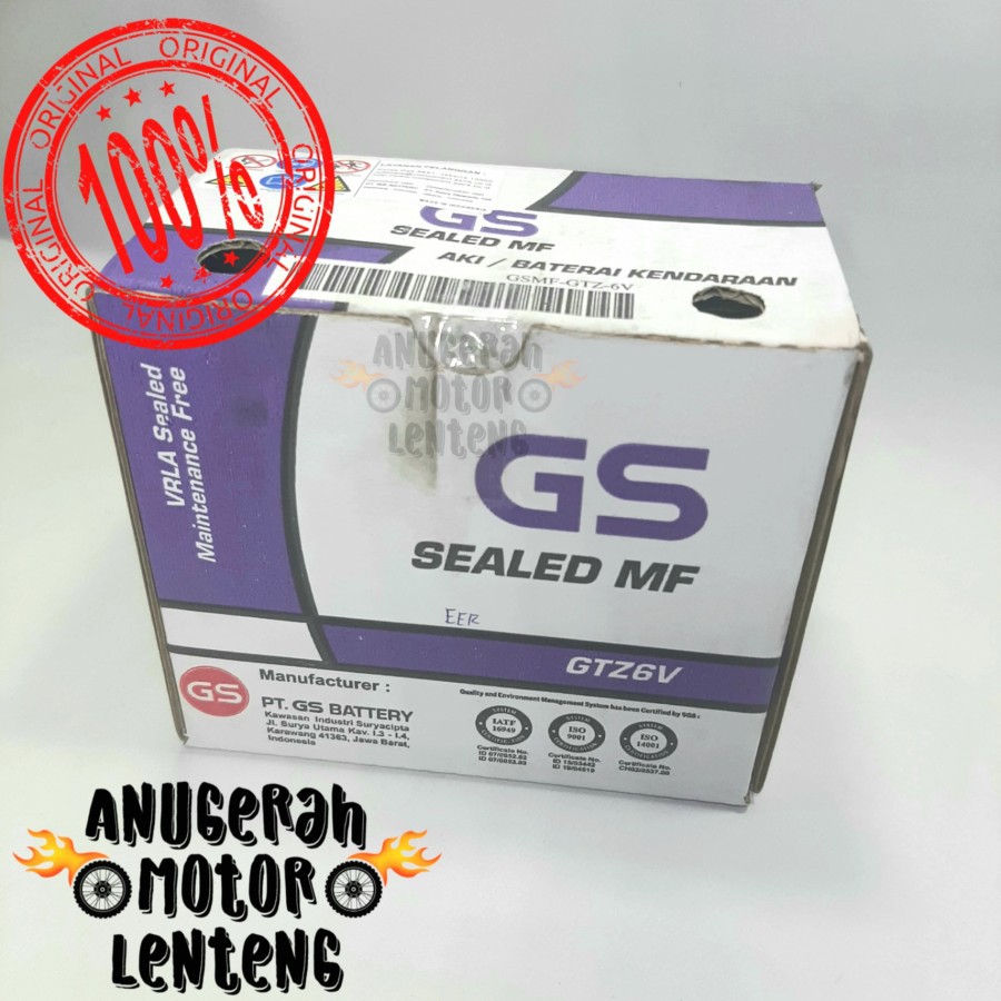 Aki GS Astra GTZ6V 12V 5A - VARIO 125, VARIO150 , SATRIA FU 150