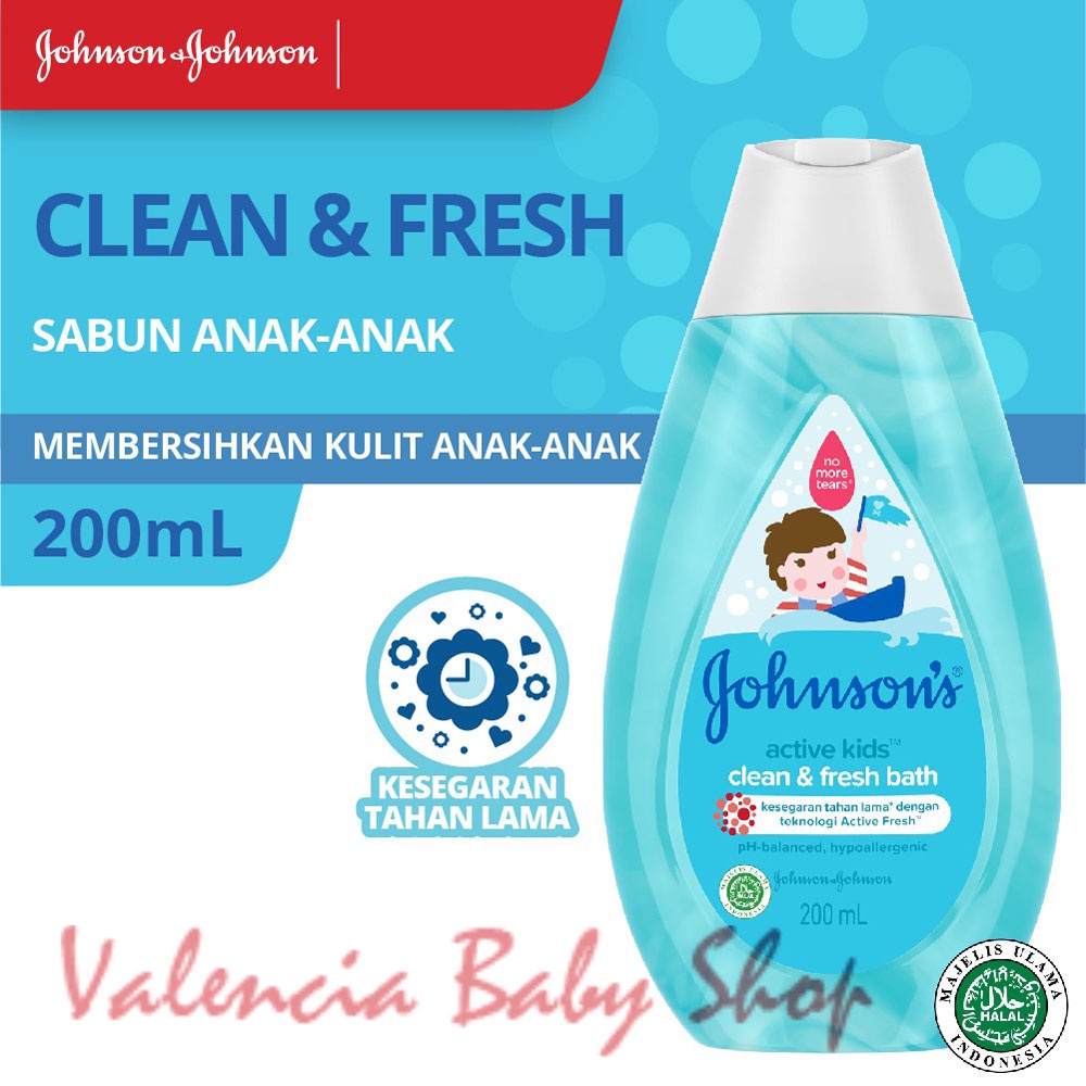 JOHNSON'S Active Kids Clean &amp; Fresh Bath - Sabun Anak-anak 200ml