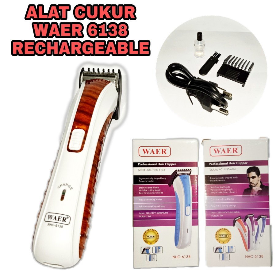 ALAT CUKUR RAMBUT/KUMIS/JENGGOT (HAIR CLIPPER) WA 6138 ORIGINAL WAER