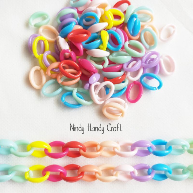 Rantai Plastik 0 - Rantai Plastik Gembul - Rantai Warna Warni - Rantai Plastik Warna