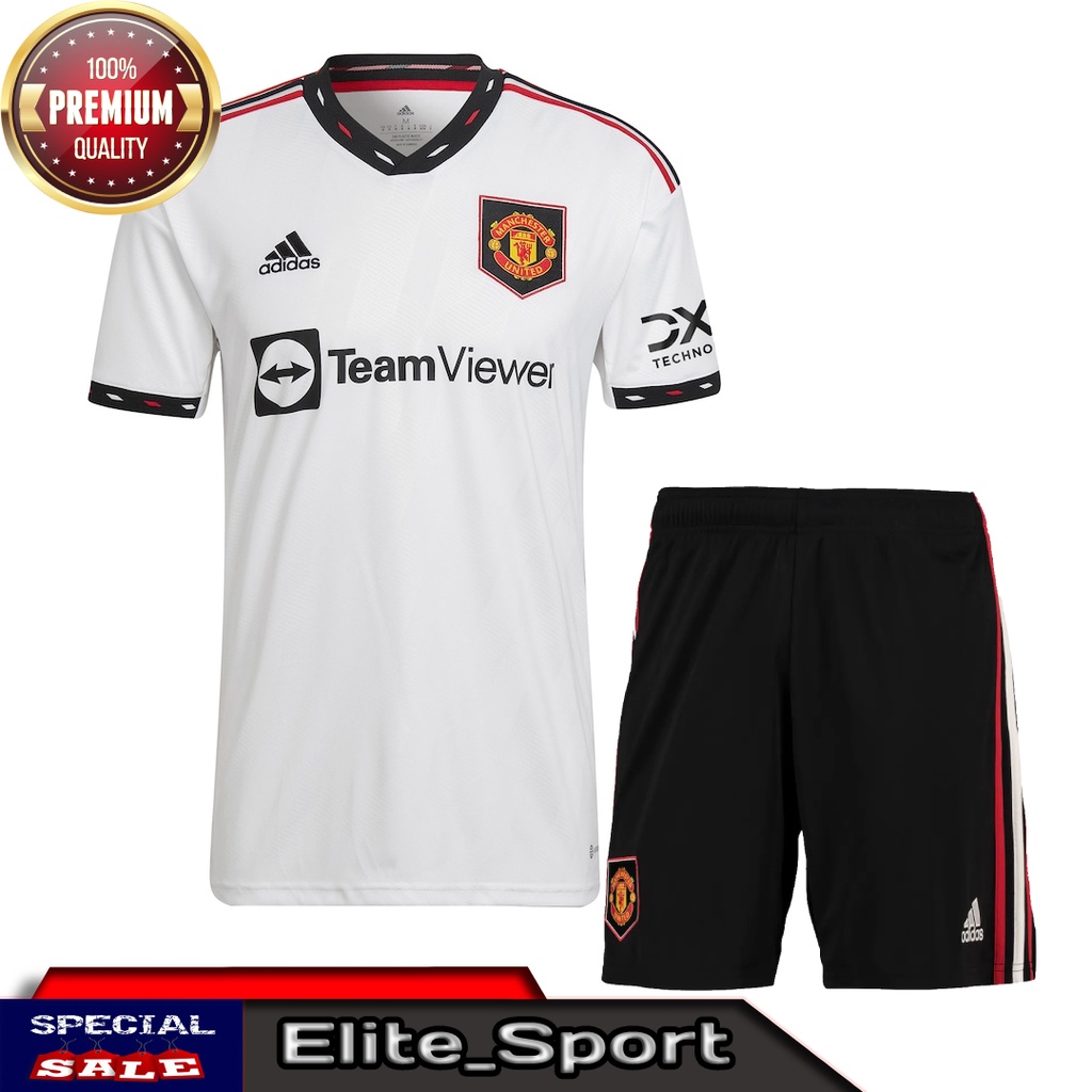 FULL SET JERSEY DAN CELANA MU AWAY 2022/2023 GRADE ORI | BAJU DAN CELANA BOLA MU AWAY TERBARU