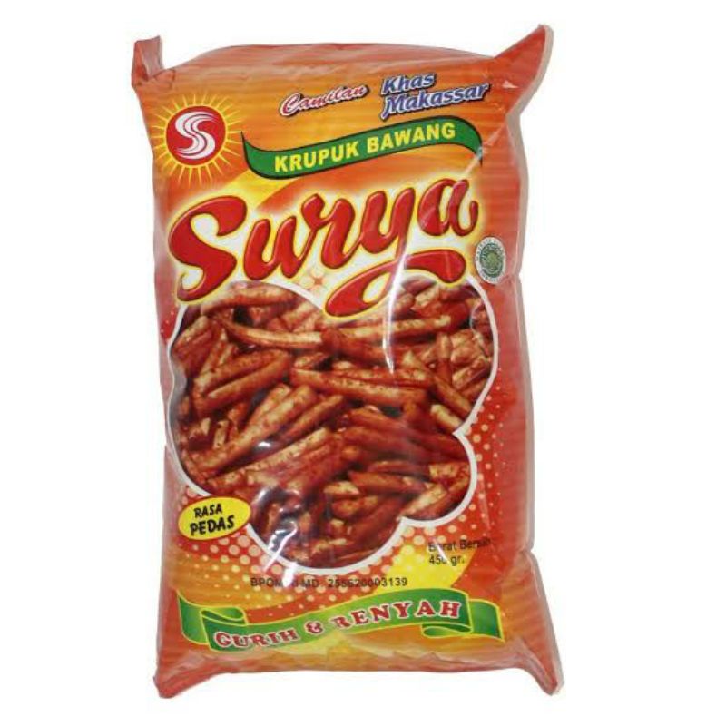 

Kerupuk / keripik Bawang Surya 450gr Oleh - Oleh Khas Makassar