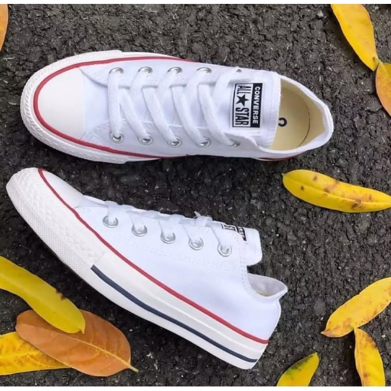 Sepatu Sneakers/ ALL STAR CLASSIC WHITE PENDEK/ Sepatu Sekolah/ Sepatu tali/ Sepatu/ Sepatu Allstar