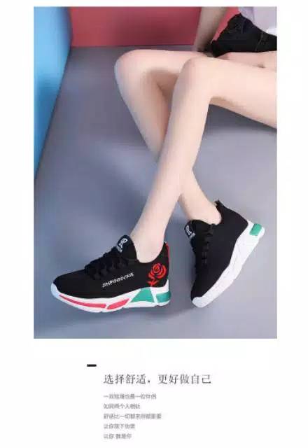 Medan Termurah KD005 Size 36-40 Sepatu wanita Cantik import Sneakers Flower