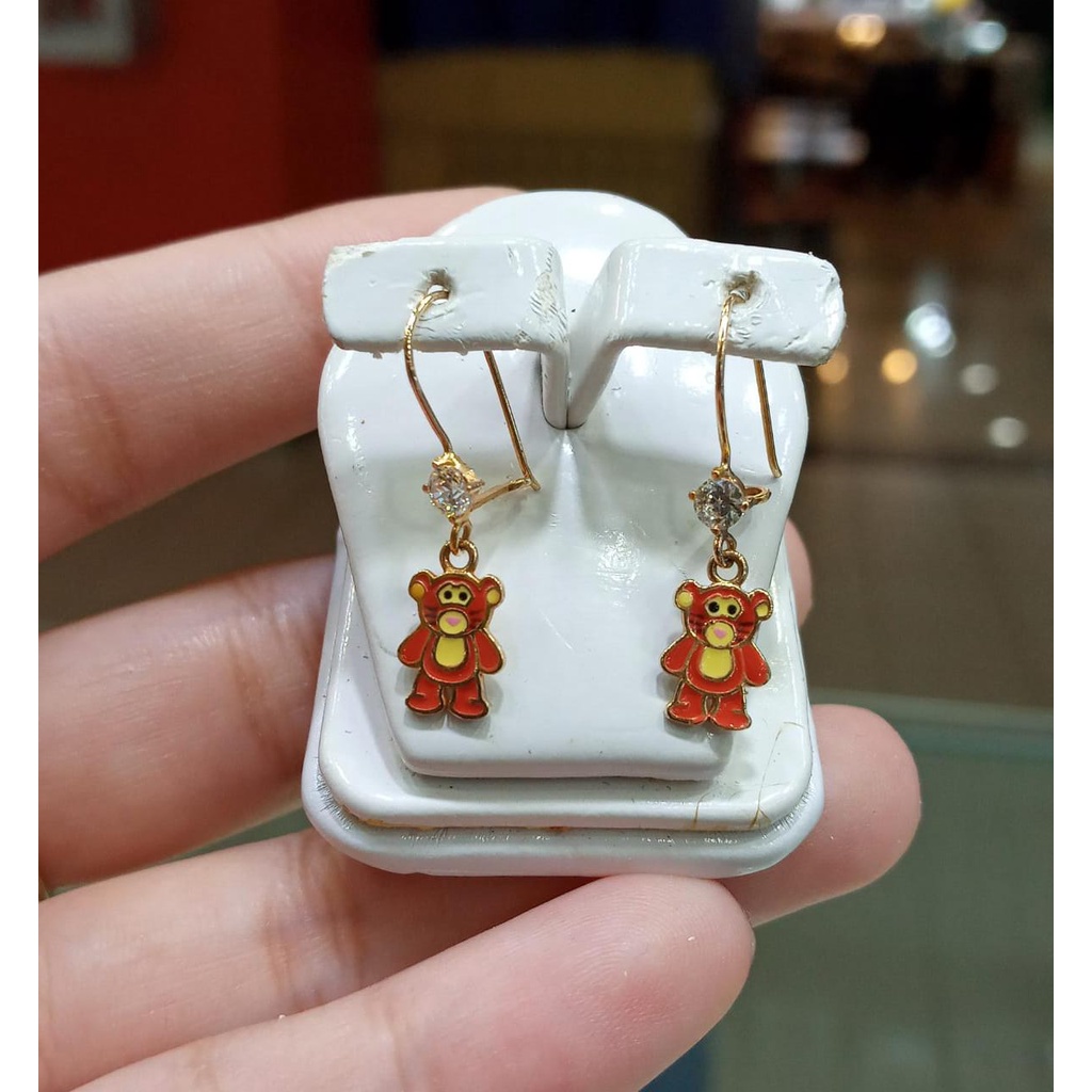 Anting Emas Anak Cute Tiger Character Kadar 70% 1.20 Gram