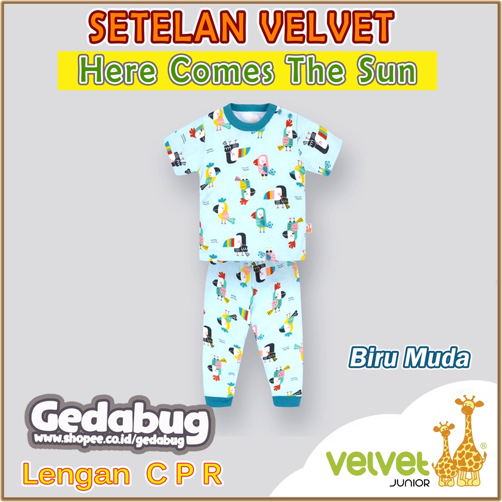 Setelan Piyama Anak CPR | Velvet Junior Here Comes The Sun | 100% Original