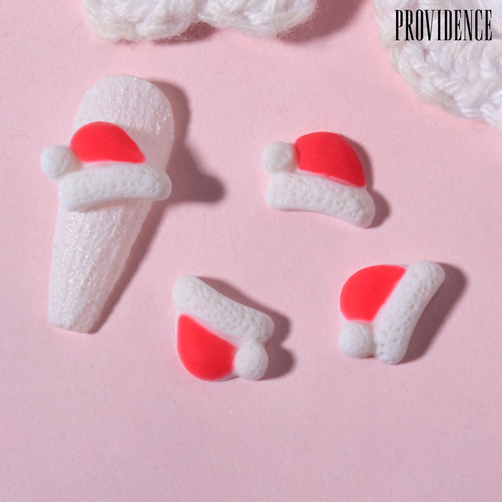 10pcs Aksesoris Kuku 3D Bahan Resin Motif Kartun Rusa / Snowman / Santa Claus Untuk Natal