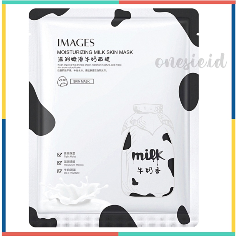 IMAGES Cows Milk Facial Sheet Mask Masker Wajah Susu EM008