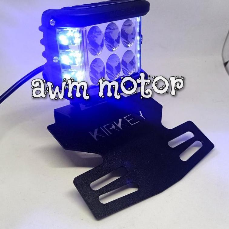 [KODE EKFVA] (Paket) Lampu Depan LED 6 mata jumbo+Brekat Motor Yamaha RX-KING,RX-Z & RX-Special