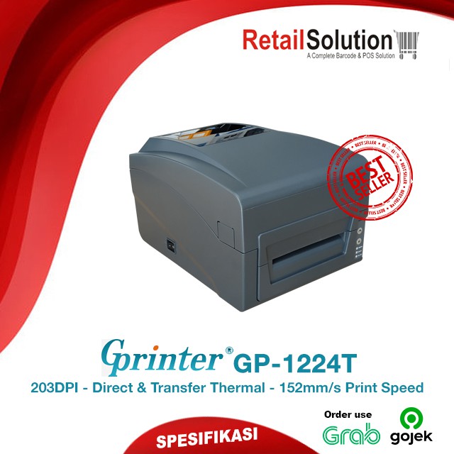 Printer Barcode Label GPrinter GP1224T / GP-1224T / GP 1224 T / GP1224 / GP-1224