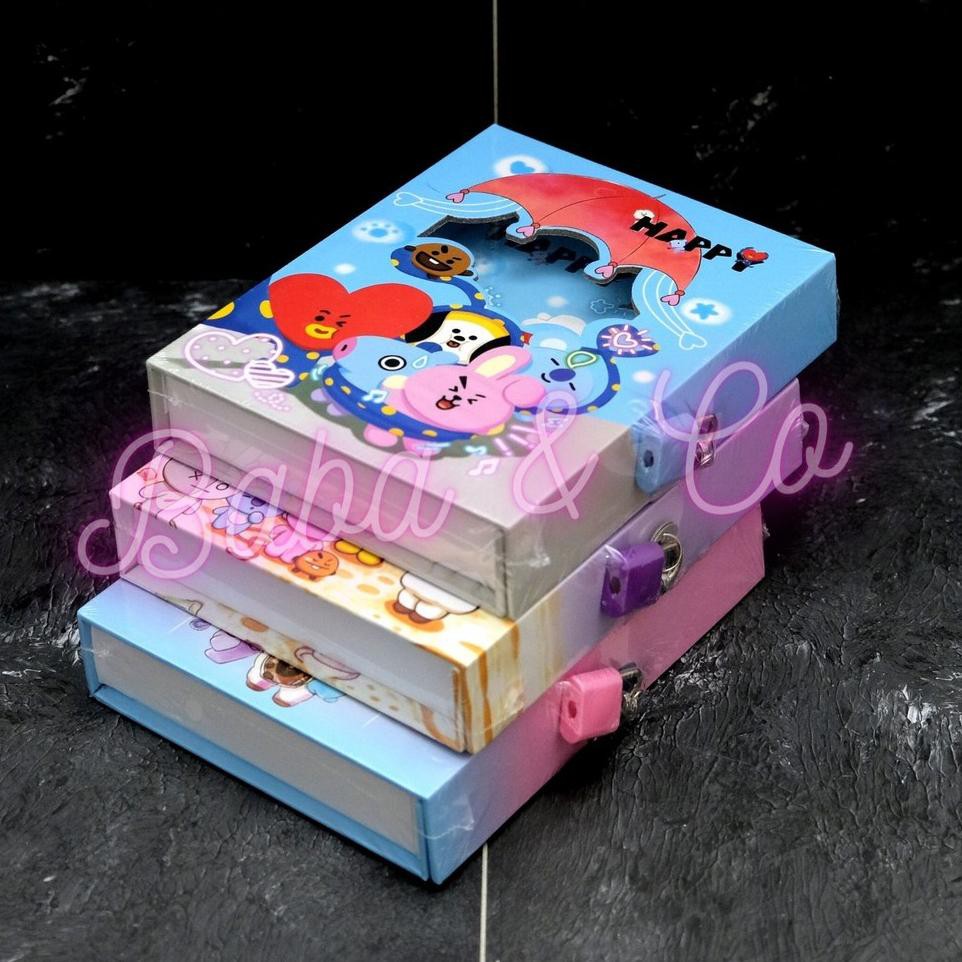 Model terkini ➶ BUKU BT21 GEMBOK BTS DIARI GEMBOK BT21 BUKU DIARY BT21 UNIK BUKU CATATAN BTS BUKU DI