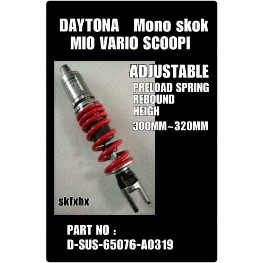 SKOK BILLET HIGH SPECK DVX DAYTONA   VARIO MIO LEXI SOUL-GT BEAT SCOOPY ORIGINAL DAYTONA DVX  PER ME
