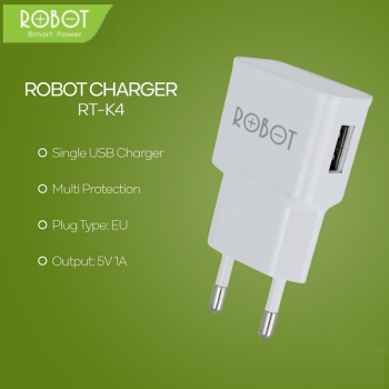 ADAPTOR KEPALA CHARGER ROBOT RT-K4 5V 1A ORIGINAL BERGARANSI RESMI