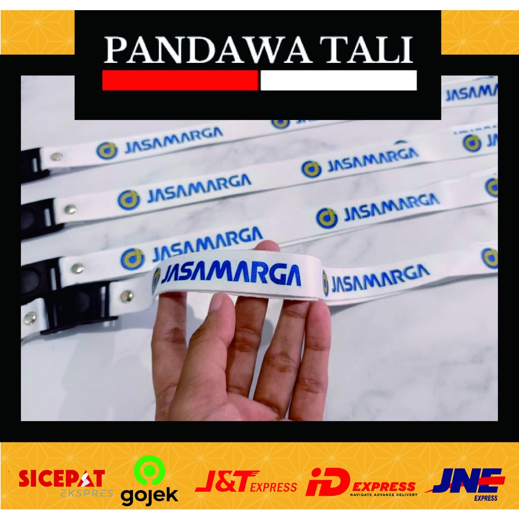 

Lanyard Jasamarga Putih / Lanyard Printing Custom Pandawa Tali Surabaya ptr