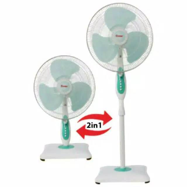 KIPAS ANGIN 2IN1 COSMOS 16 SBI stand desk fan