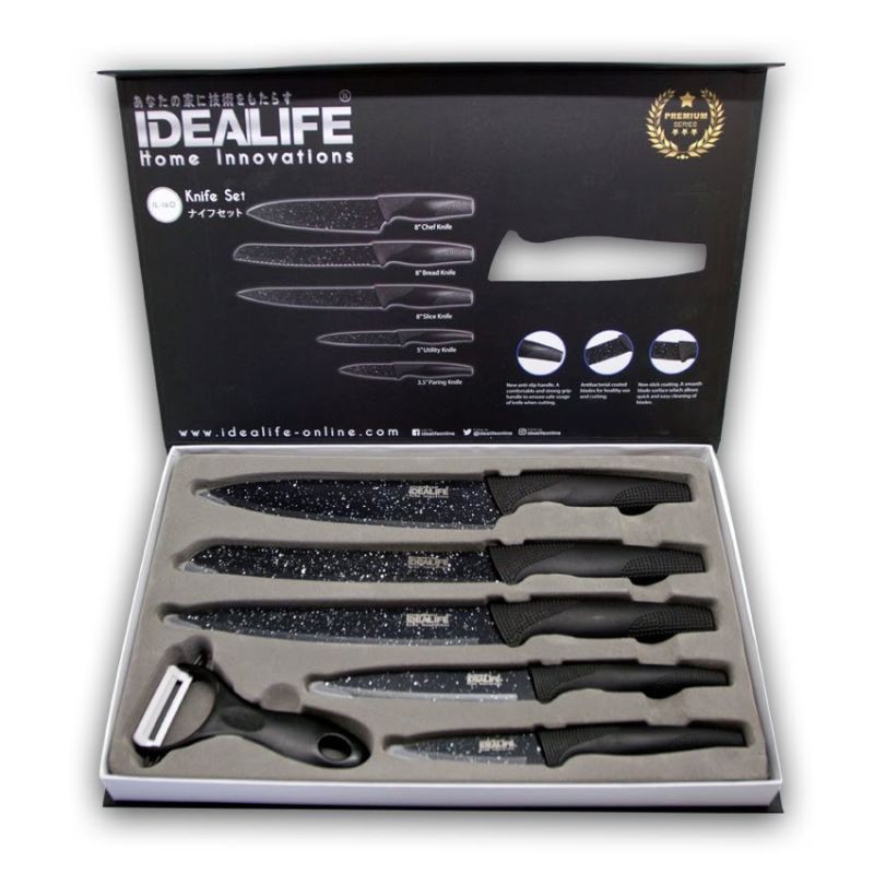 Home-Klik IDEALIFE - Knife Set - Perlengkapan Pisau Dapur - IL-160