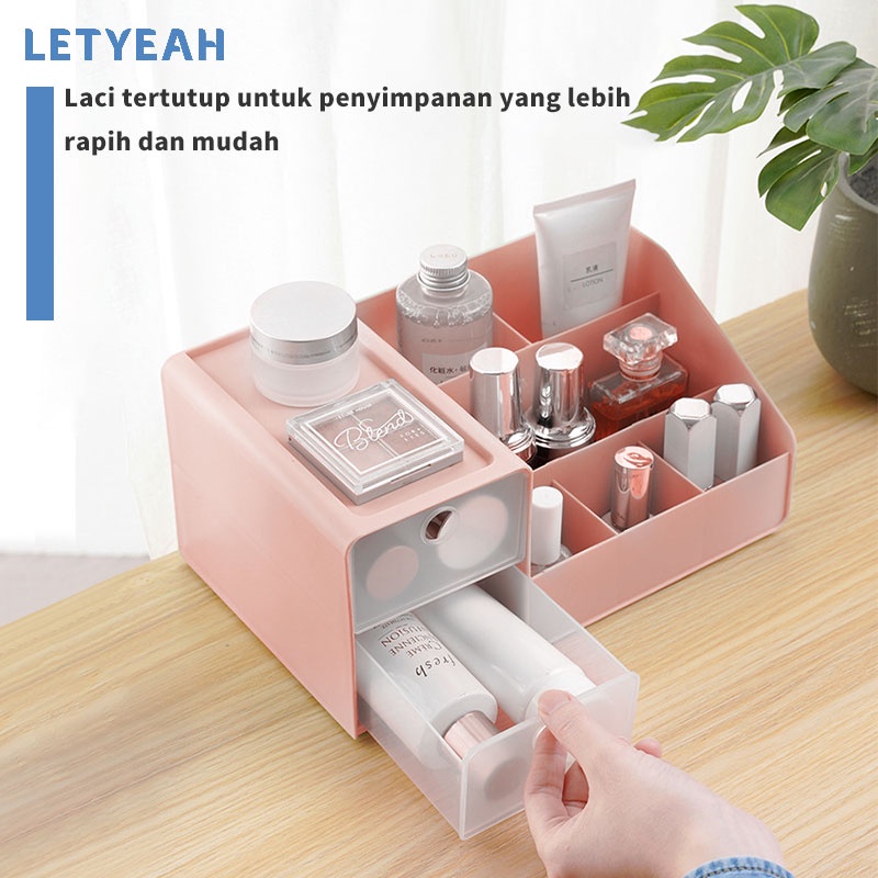 letyeah storage box organizer desktop / cosmetic storage drawer / kotak penyimpanan serbaguna