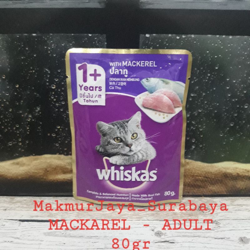 Whiskas Adult &amp; Junior sachet 80gr /Wet food/pouch/Whiskas murah