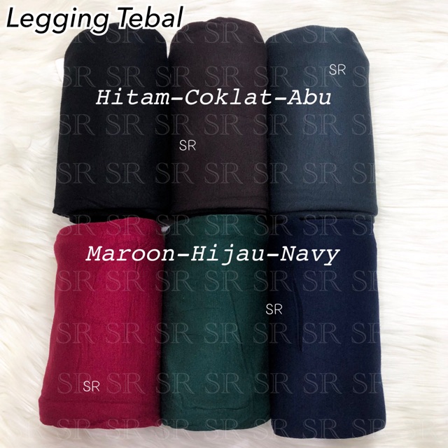 Legging Tebal Fleece Pendek 7/8 Wanita Import Premium Melar Jumbo