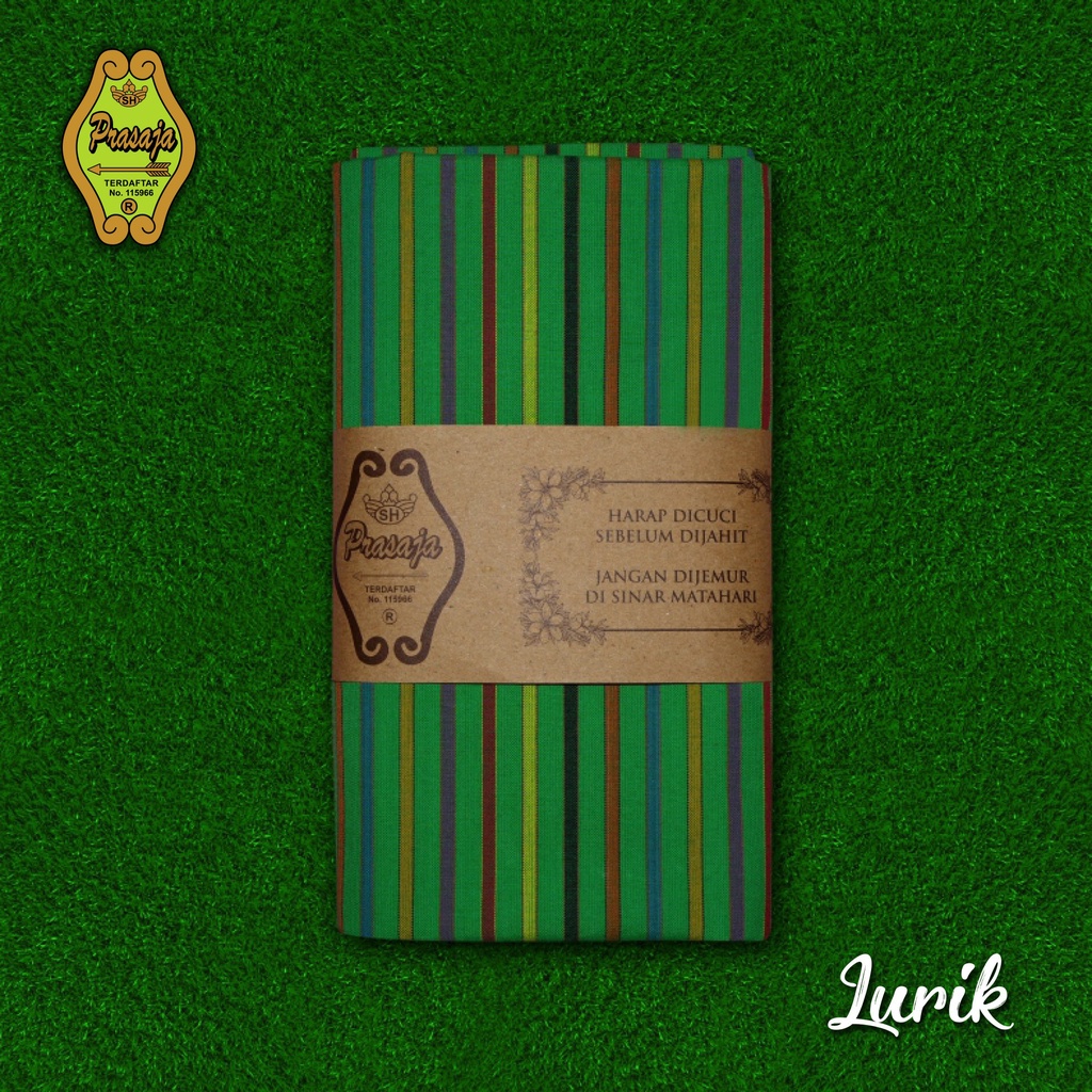kebaya wanita Lurik Prasojo Garis 290 Hijau Daun