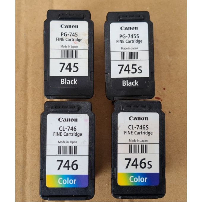 Jual Cartridge bekas canon 745 745s dan 746 746s original belum pernah