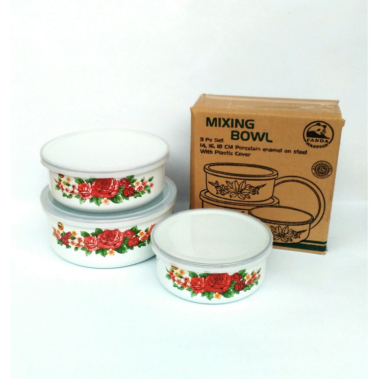 Maspion mixing bowl 3 susun / Mangkuk Susun Motif 3 Pcs