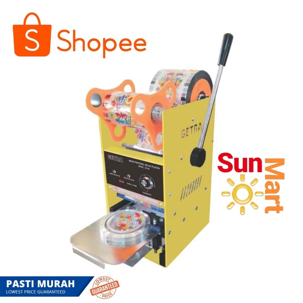 CUP SEALER GETRA MANUAL TYPE SC-D8 GARANSI RESMI ASLI / ALAT PRESS PLASTIK GETRA