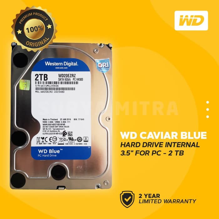 Hardisk / Harddisk / HDD WD Caviar Blue 2TB Internal 3.5&quot; For PC