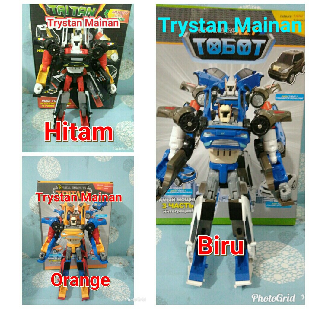 Trystan. Robot Tobot Tritan 3 mobil X, Y dan Z.