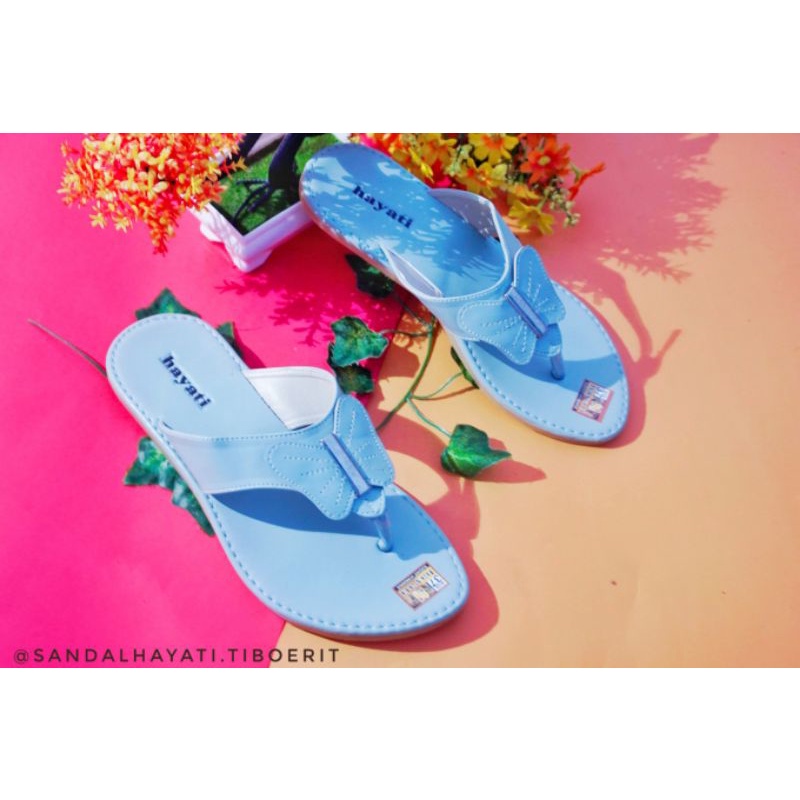 Sendal wanita jepit anti slip Sendal hayati ori karet mentah Sandal Tasik