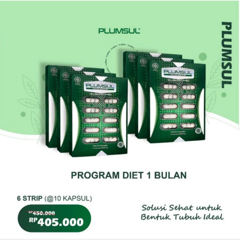 Plumsul Suplemen Diet Herbal Paket Diet Sebulan - 6pcs