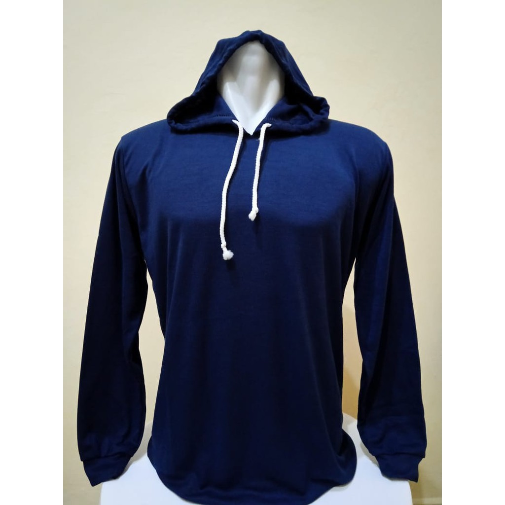 kaos kupluk lengan Panjang Polos/kaos Kupluk Pemancing