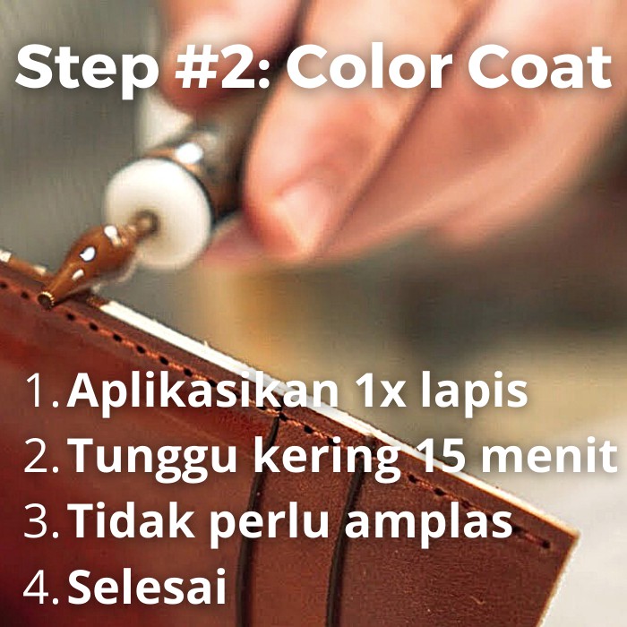 Velle EG - Cat pinggiran tepian tas kulit - cat pinggir tepi - leather edge paint - matte doff