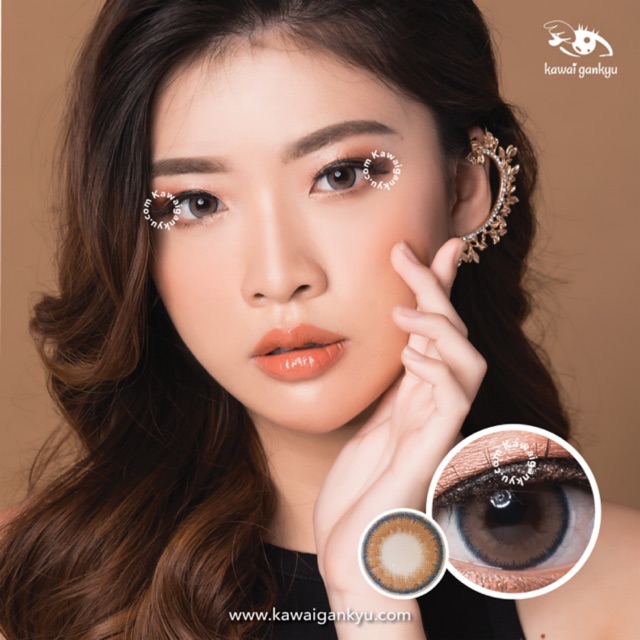 KawaiGankyu softlens - Princess luna natural pop brown (1botol)